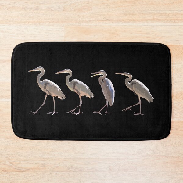 Item preview, Blue Herons Walking on Black designed and sold by Art in My Loft.