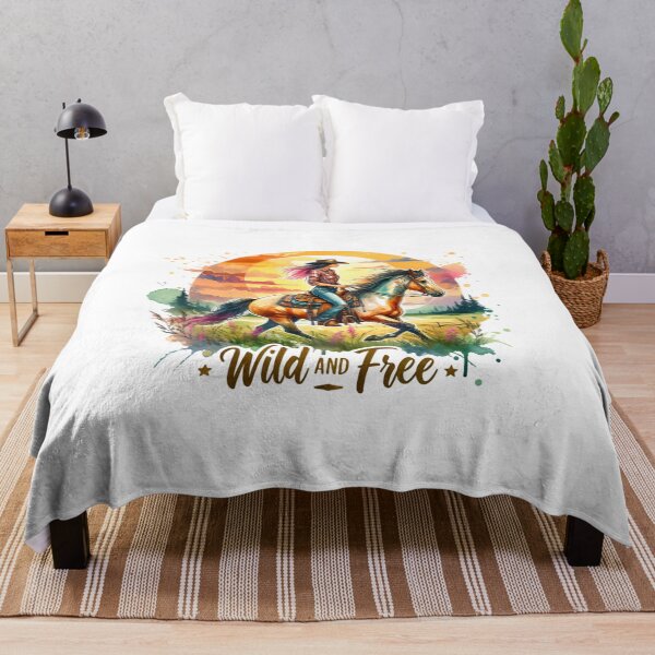 Item preview, "Bold Cowgirl and Horse Art - WILD AND FREE - Inspiring Designs for Apparel, Mugs, Stickers & More" designed and sold by artedigital99.
