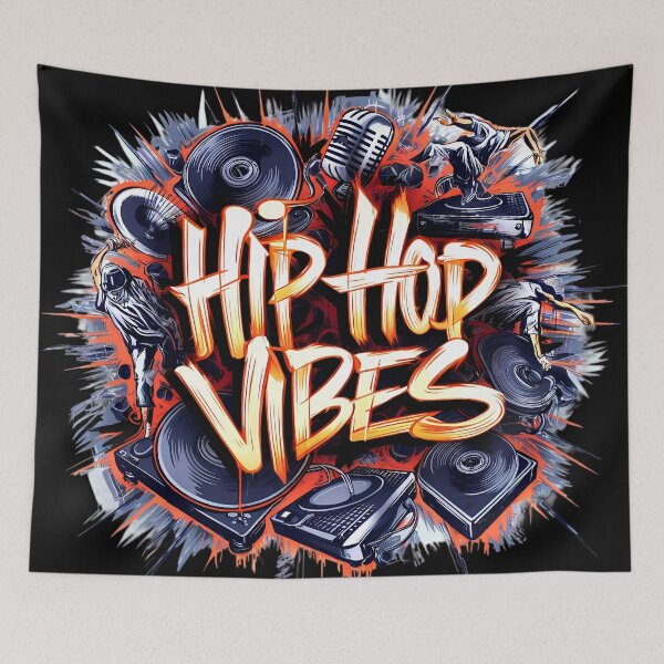 Item preview, Hip Hop Vibes Graffiti with DJ Turntables designed and sold by ZetaDream.