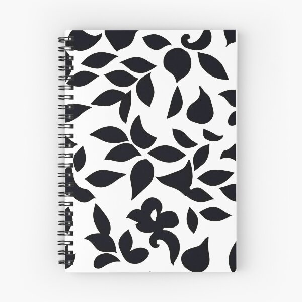 Item preview, Black Floral Leaves Pattern designed and sold by Liza36designs.