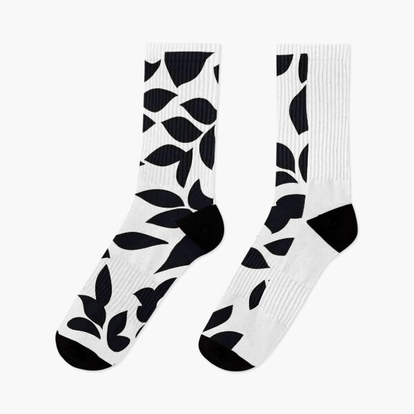 Item preview, Black Floral Leaves Pattern designed and sold by Liza36designs.