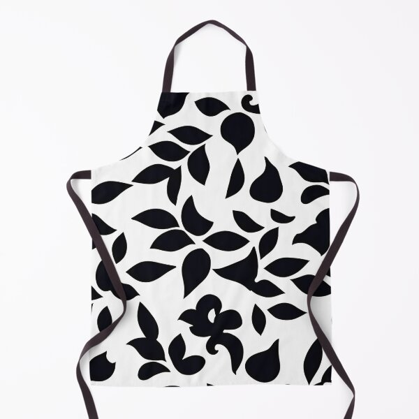 Item preview, Black Floral Leaves Pattern designed and sold by Liza36designs.