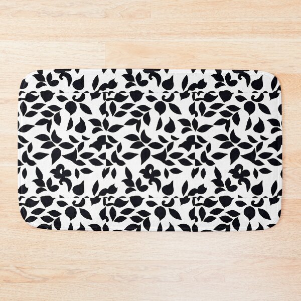Item preview, Black Floral Leaves Pattern designed and sold by Liza36designs.