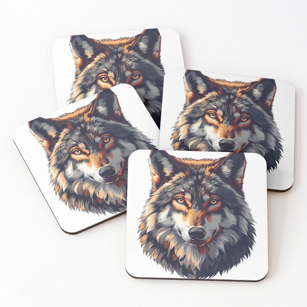 Item preview, Majestic Wolf Portrait Detailed Vector Illustration of a Mighty Wolf Head designed and sold by mrmonsif.