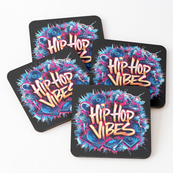 Item preview, Hip Hop Vibes Neon Graffiti with DJ Turntables designed and sold by ZetaDream.