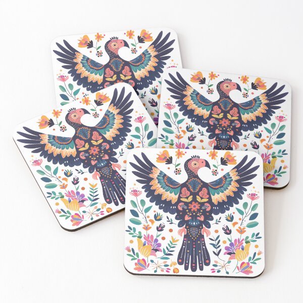 Item preview, Vibrant folk art illustration of a colorful bird surrounded by flowers. Perfect for nature and cultural themed designs. designed and sold by primtawan.