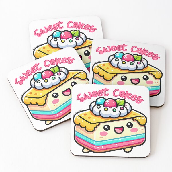 Item preview, Charming Kawaii Sweet Cakes Illustration – Cute Kawaii Cake Design designed and sold by KawaiiCherryPie.