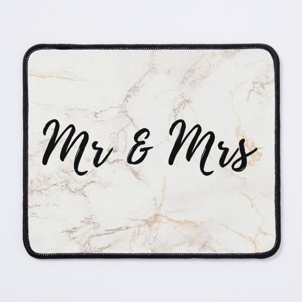 Item preview, Mr & Mrs Pink Marble and Rose Gold Print designed and sold by Laura Dawson.
