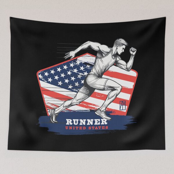 Item preview, RUNNER - USA - SPORT SQUAD - 1 designed and sold by ArtProjectShop.