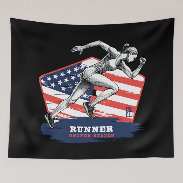 Item preview, RUNNER - USA - SPORT SQUAD - 2 designed and sold by ArtProjectShop.