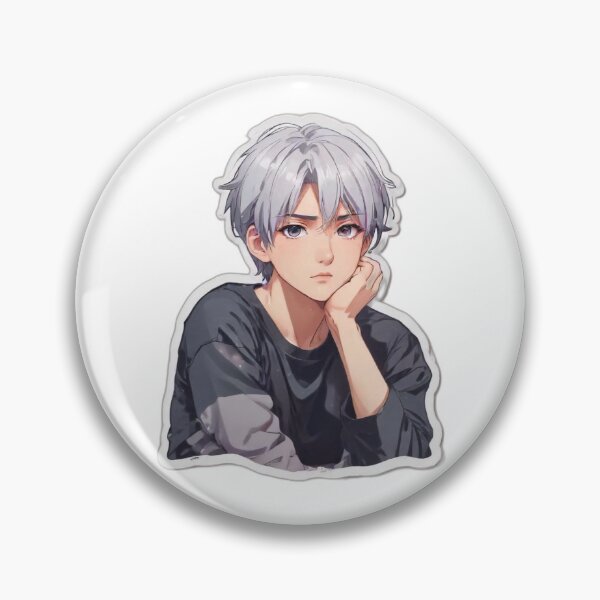 Item preview, Chico anime contemplativo Pegatina designed and sold by Wannaprasert.