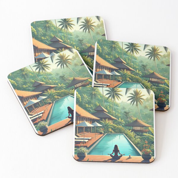 Item preview, YOGA BALI Digital Art TravelPoster designed and sold by TravelMarvel.