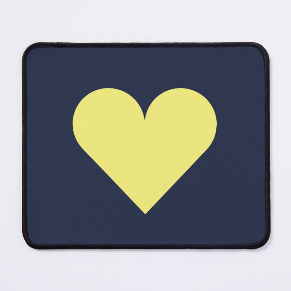 Item preview, Single YELLLOW LOVE HEART on a NAVY BLUE Background designed and sold by RachelMacht.