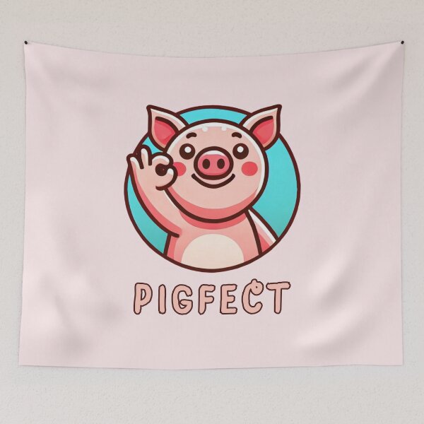Item preview, Pigfect - pig wordplay, pig pun designed and sold by Funny-Banana.