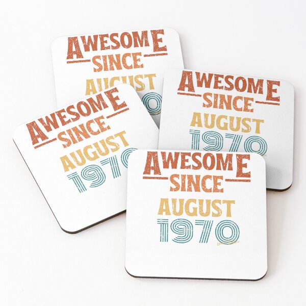 Item preview, August Birthday 1970 Awesome Since August 1970 Retro Vintage Gift designed and sold by CCey.