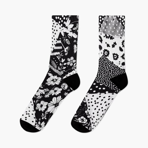 Item preview, “Abstract Patchwork in Black and White” designed and sold by Art-Vortex-fr.