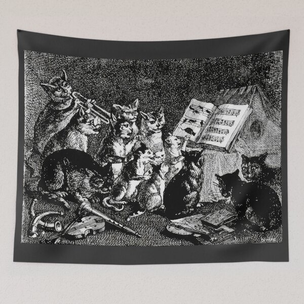 Item preview, cats concert vintage drawing designed and sold by stevepaint.