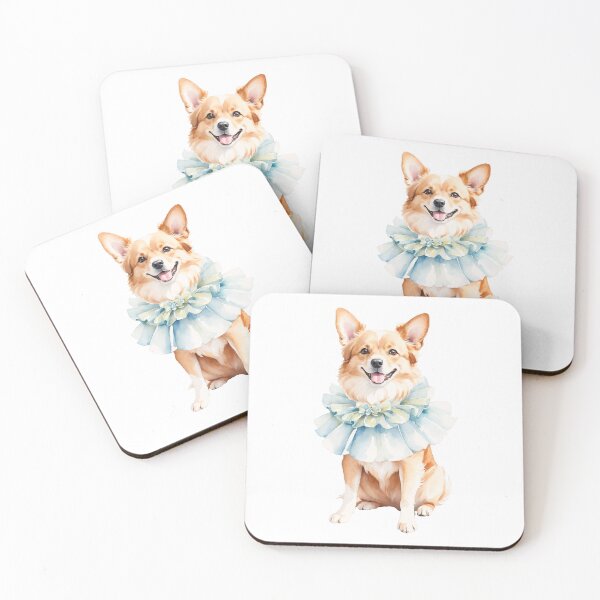 Item preview, Playful Watercolor Dog in Retro Fashion designed and sold by Victoria Riabov.