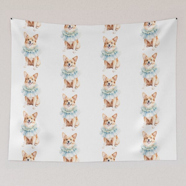 Item preview, Playful Watercolor Dog in Retro Fashion designed and sold by Victoria Riabov.