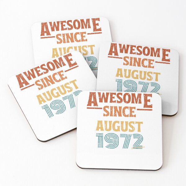 Item preview, August Birthday 1972 Awesome Since August 1972 Retro Vintage Gift designed and sold by CCey.