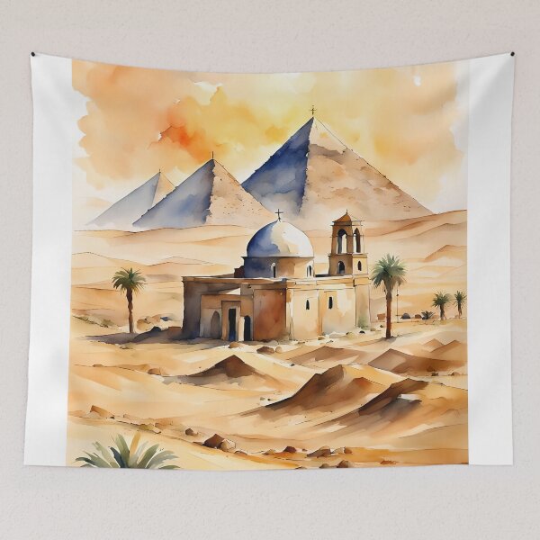 Item preview, 1.AD Old Church - Egypt In Watercolours  designed and sold by fluidwatercolor.