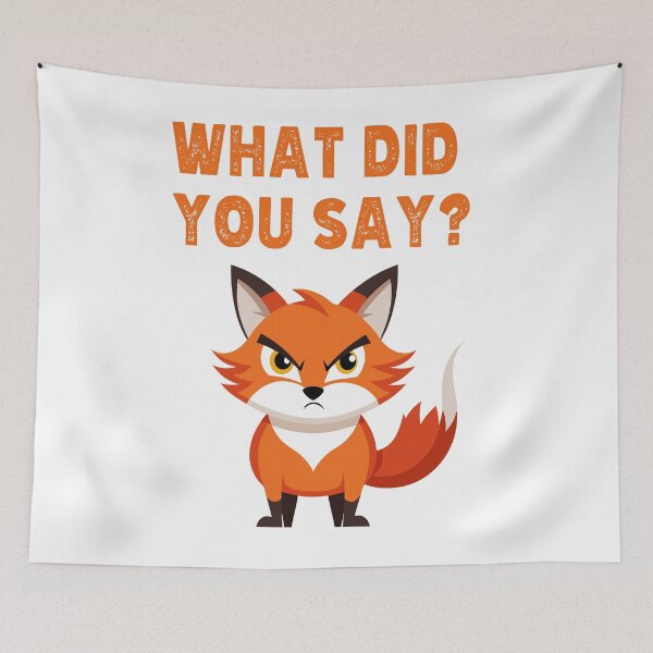 Item preview, A cute angry fox designed and sold by Theinspira1.