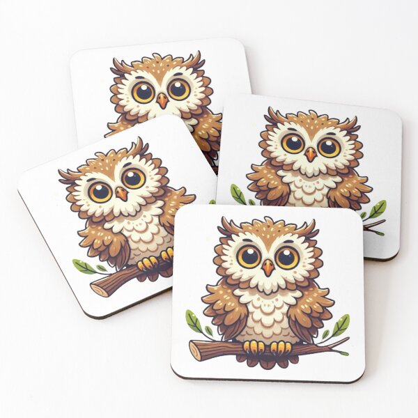 Item preview, Adorable Owl on Branch - Cute and Whimsical Design designed and sold by NattyGe.