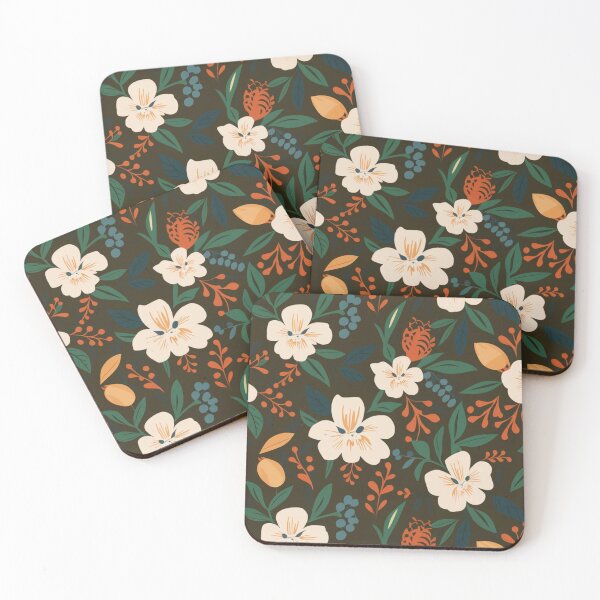 Item preview, Brown Floral Print designed and sold by whitecat23.
