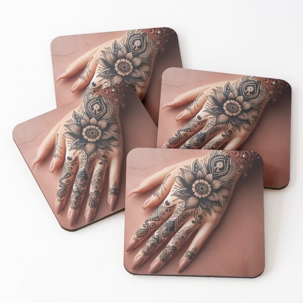 Item preview, Unique Six-Fingered Mehndi Hand Art designed and sold by 3IN1digiart.