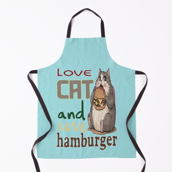 Item preview, Cute fat cat with hamburger designed and sold by winaidigidesign.