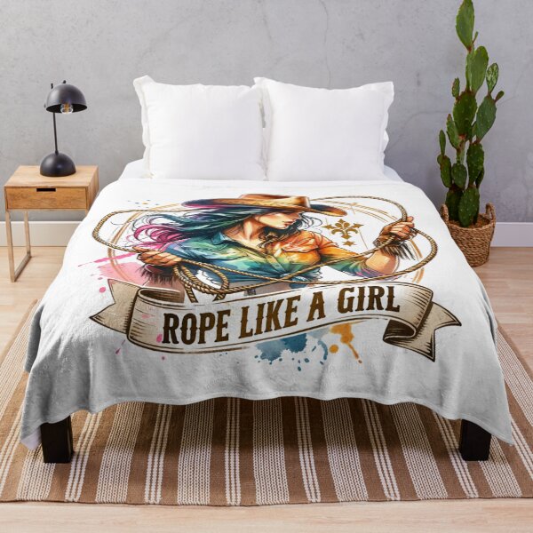 Artikelvorschau, „Ermächtigende Cowgirl- und Pferdekunst – Rope like a girl – Inspirierende Designs für Kleidung, Tassen, Aufkleber und mehr“ entworfen und verkauft von artedigital99.