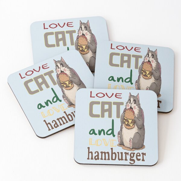 Item preview, Cute fat cat with hamburger designed and sold by winaidigidesign.