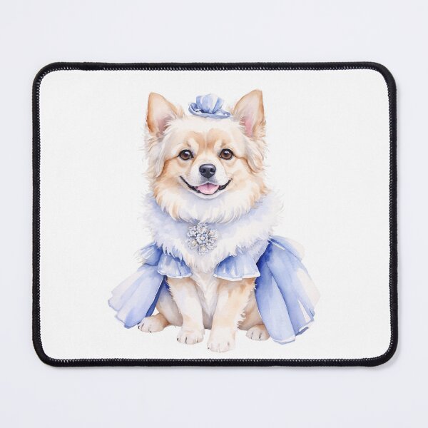 Item preview, Watercolor Dog Illustration with Retro Outfit designed and sold by Victoria Riabov.