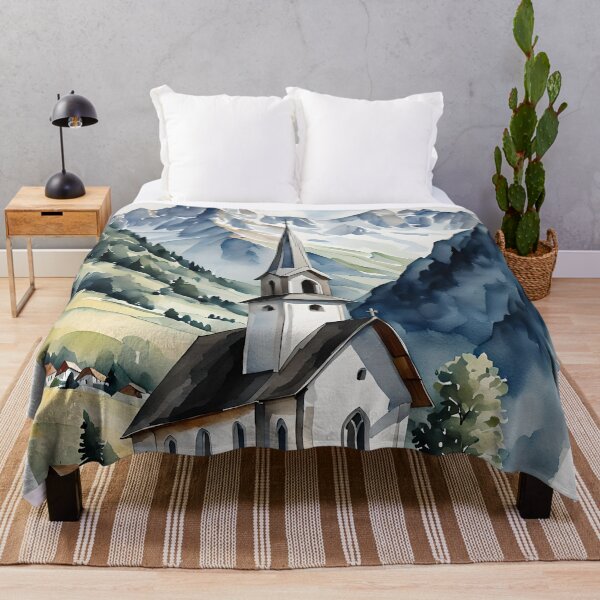 Item preview, 1.AD Old Church in Switzerland In Watercolours designed and sold by fluidwatercolor.