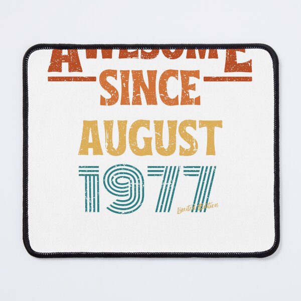 Item preview, August Birthday 1977 Awesome Since August 1977 Retro Vintage Gift designed and sold by CCey.