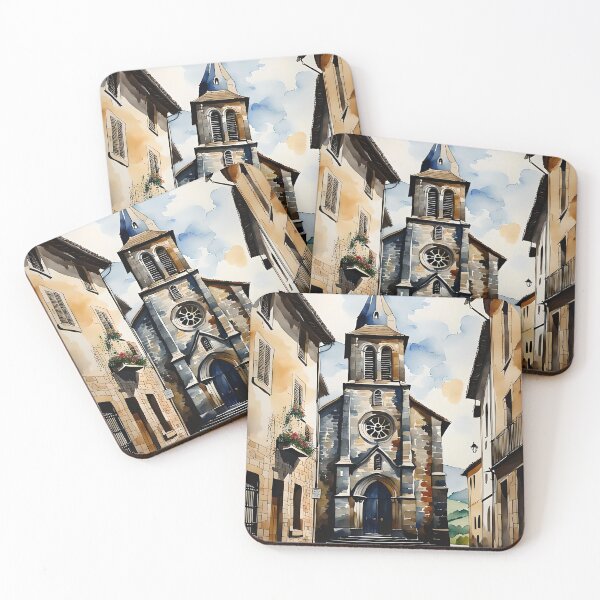 Item preview, 1.AD Old Church in Basque In Watercolours  designed and sold by fluidwatercolor.
