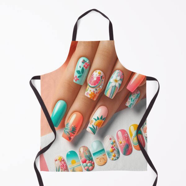 Item preview, Vibrant Summer Nails Art: Trendy Home Decor Design designed and sold by 3IN1digiart.
