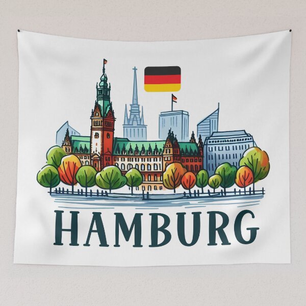 Item preview, Hamburg Germany designed and sold by WanderlustCoCo.