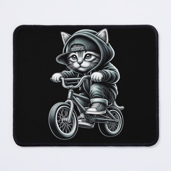 Item preview, Funny cat in a sweatshirt and hat goes crazy on a bike designed and sold by artimplementer.