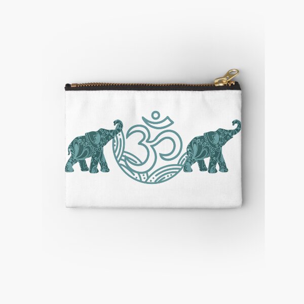 Item preview, Elephant With OM Symbol In Tundra. Pouches, Laptop Skins & Sleeves designed and sold by 2F72.