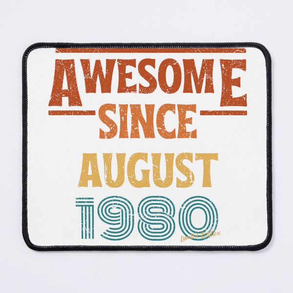 Item preview, August Birthday 1980 Awesome Since August 1980 Retro Vintage Gift designed and sold by CCey.