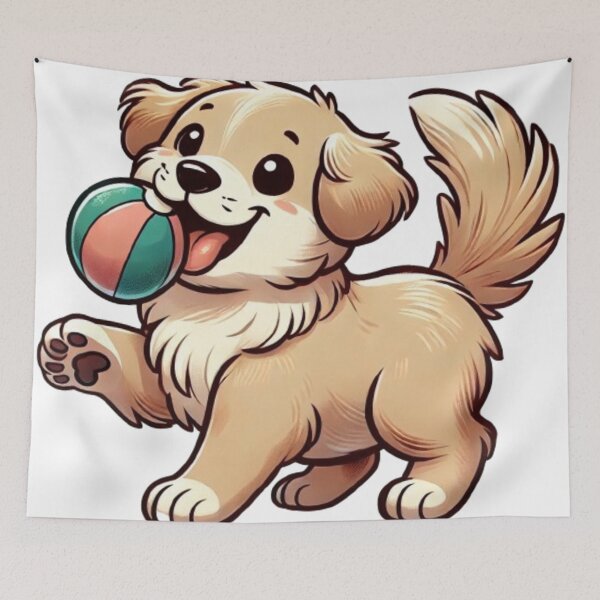 Item preview, Playful Puppy with Ball - Cute and Fun Design designed and sold by NattyGe.