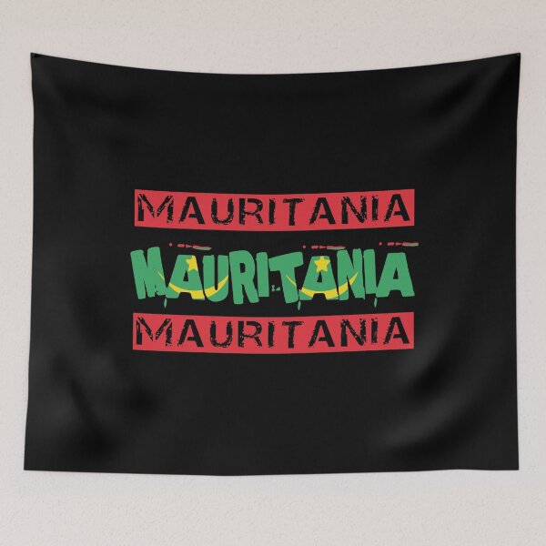 Item preview, Mauritania text in red and green designed and sold by vibeno1.