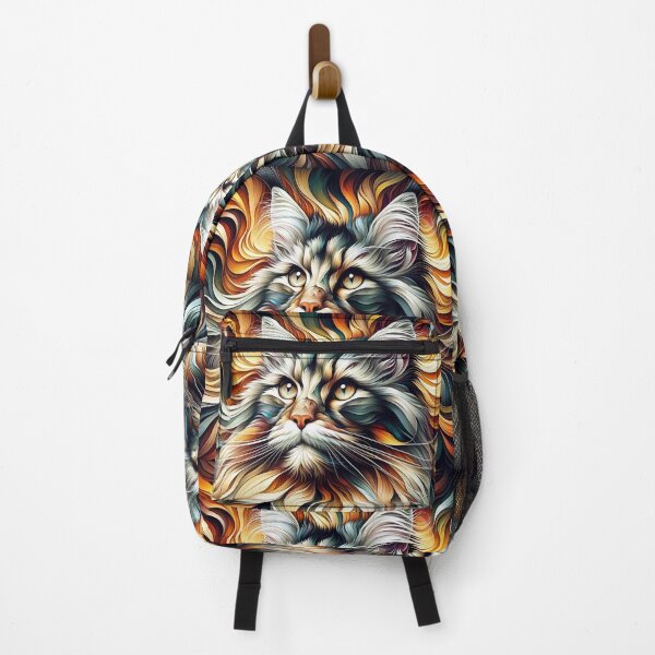 Item preview, Maine Coon in the Whirl of Color Ecstasy designed and sold by LegademaArt.