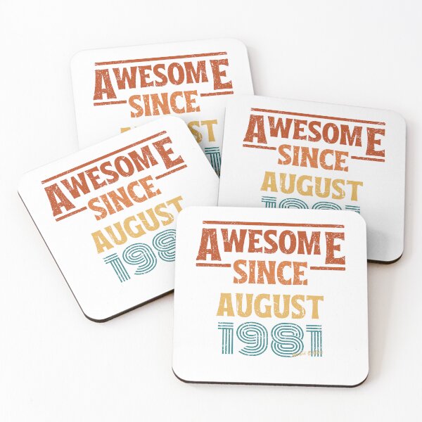Item preview, August Birthday 1981 Awesome Since August 1981 Retro Vintage Gift designed and sold by CCey.