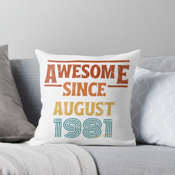 Item preview, August Birthday 1981 Awesome Since August 1981 Retro Vintage Gift designed and sold by CCey.