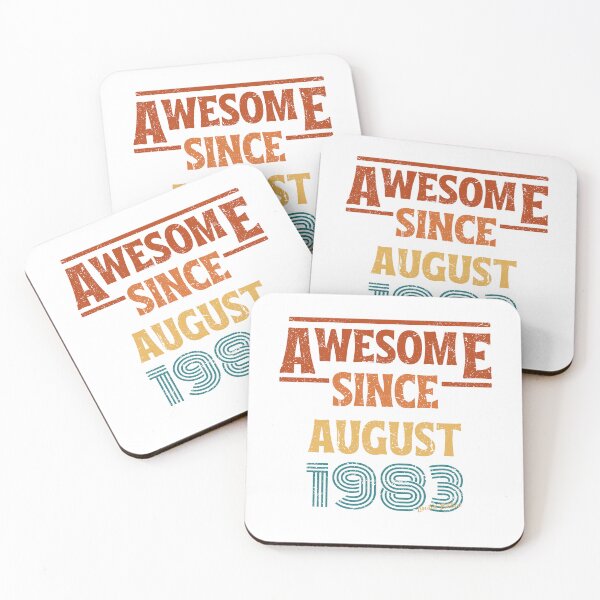 Item preview, August Birthday 1983 Awesome Since August 1983 Retro Vintage Gift designed and sold by CCey.