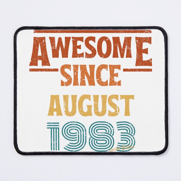 Item preview, August Birthday 1983 Awesome Since August 1983 Retro Vintage Gift designed and sold by CCey.