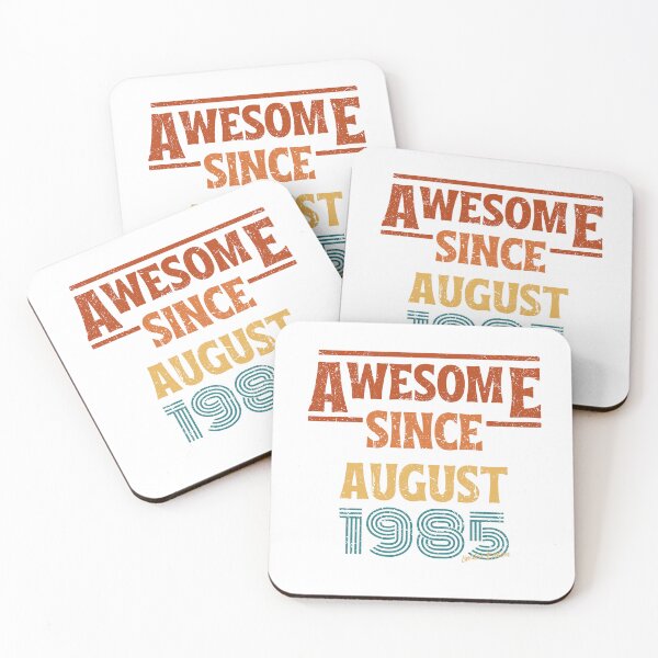 Item preview, August Birthday 1985 Awesome Since August 1985 Retro Vintage Gift designed and sold by CCey.