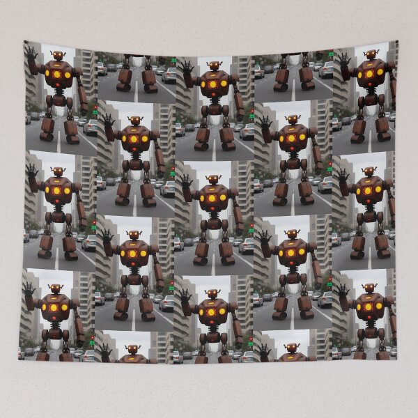 Item preview, Robot Walking Thru Downtown City designed and sold by TheDarkWardrobe.